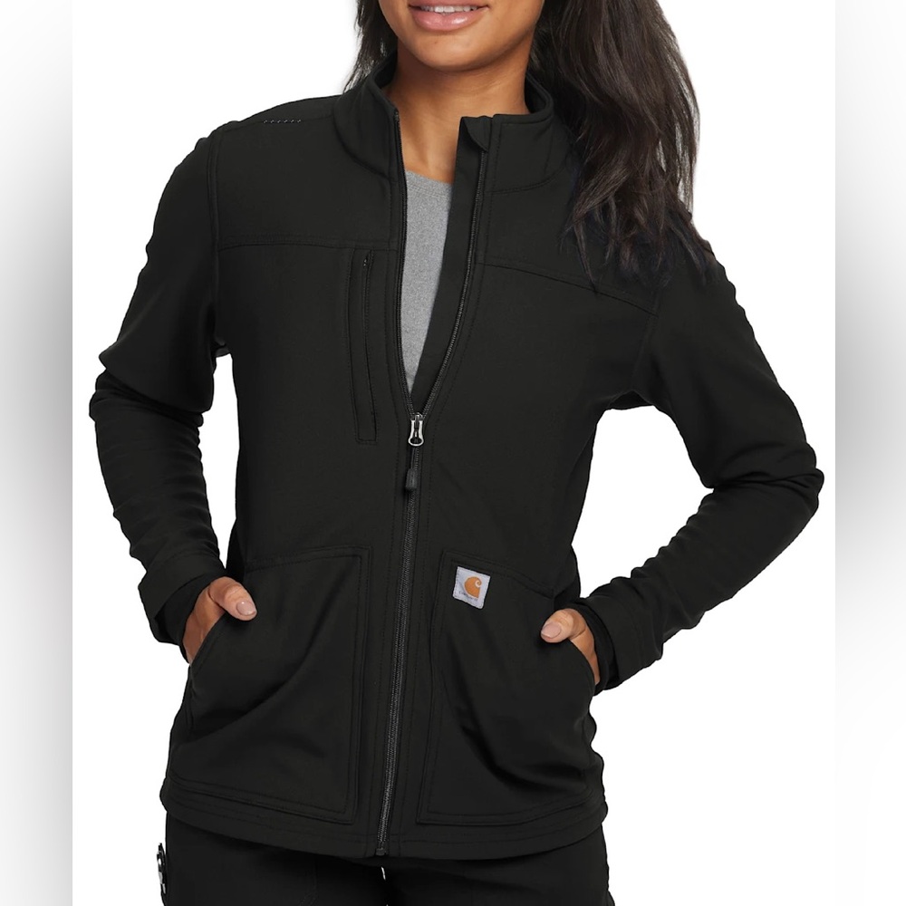 Black Carhartt scrub jacket large